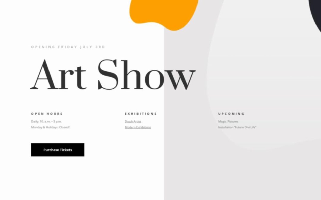 ET – Art Gallery Landing Page – Header
