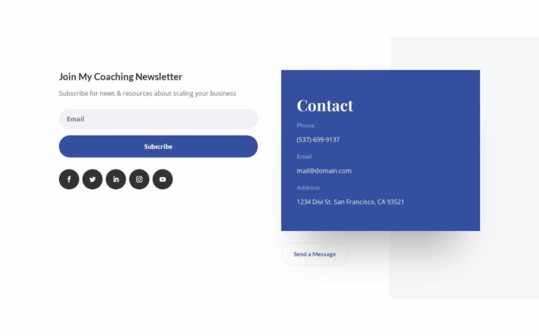 ET – Business Coach Home Page – Footer