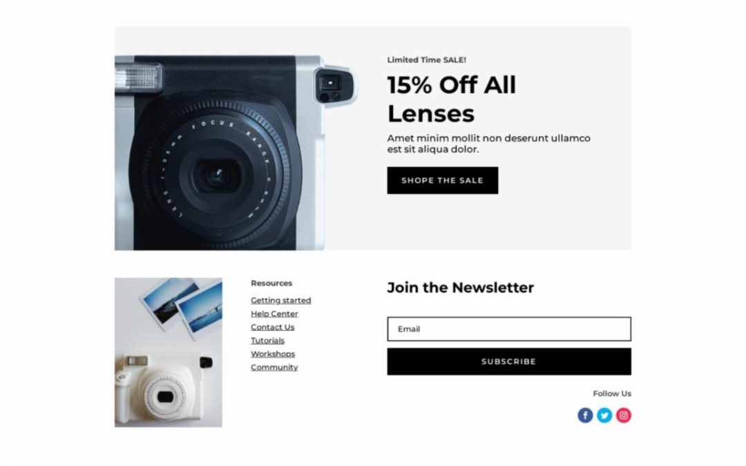 ET – Camera Product Home Page – Footer
