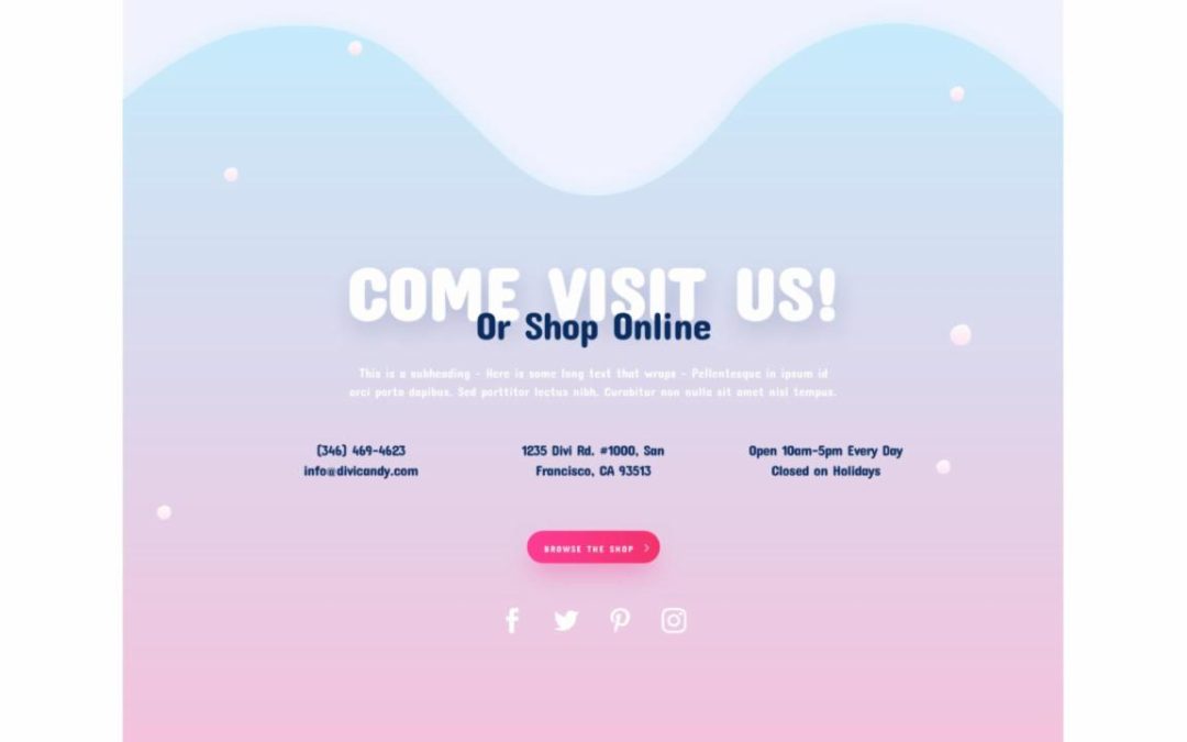ET – Candy Shop Home Page – Footer