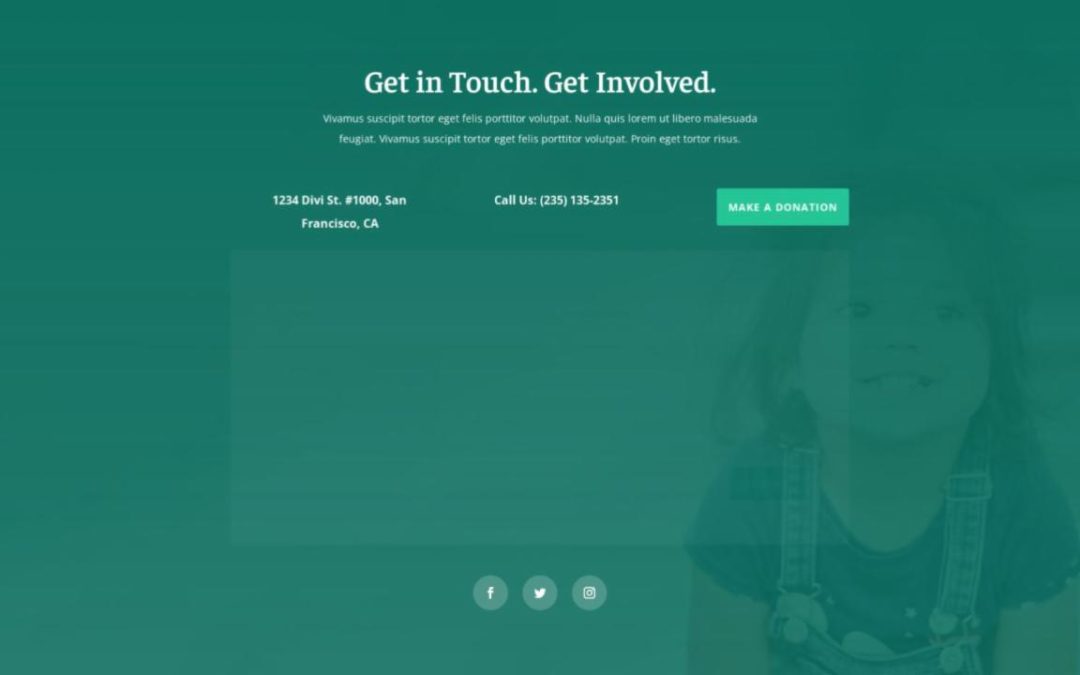 ET – Charity Home Page – Footer