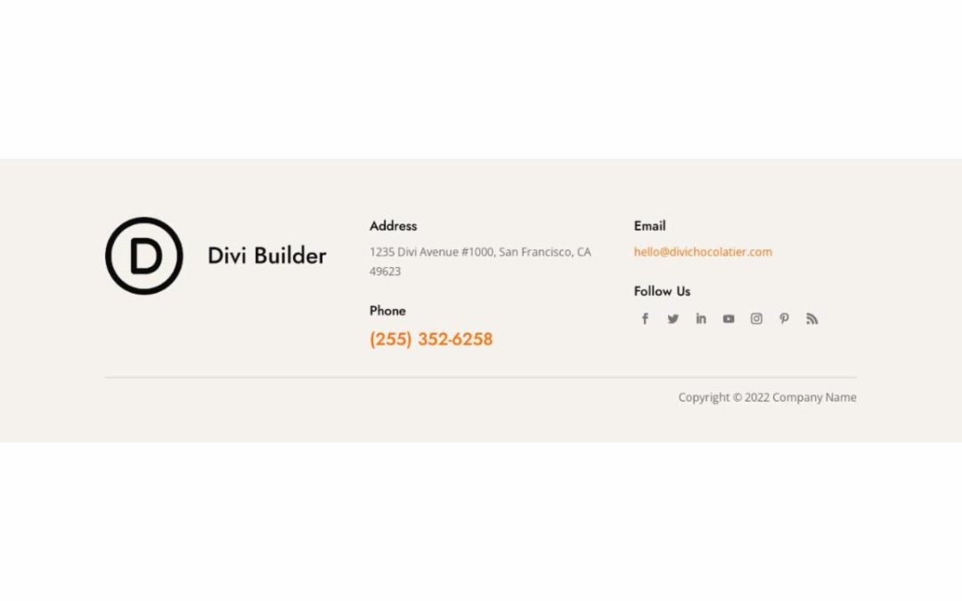 ET – Chocolatier Home Page – Footer
