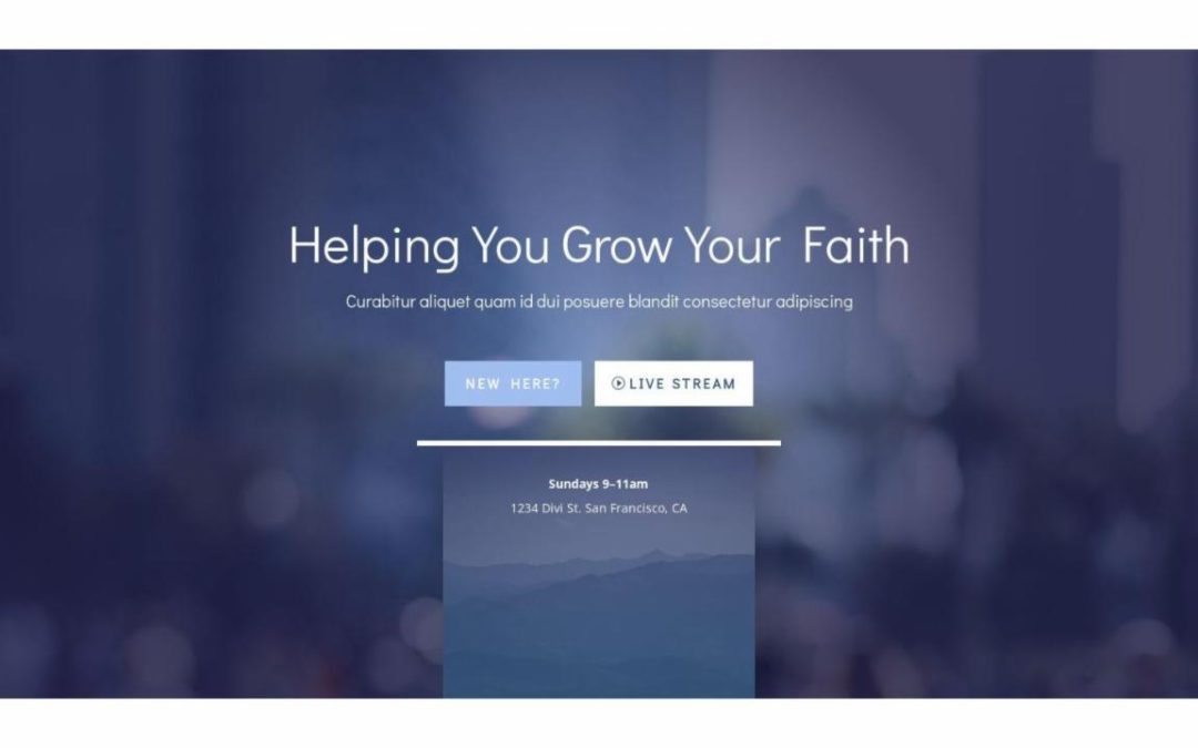 ET – Church Landing Page – Header