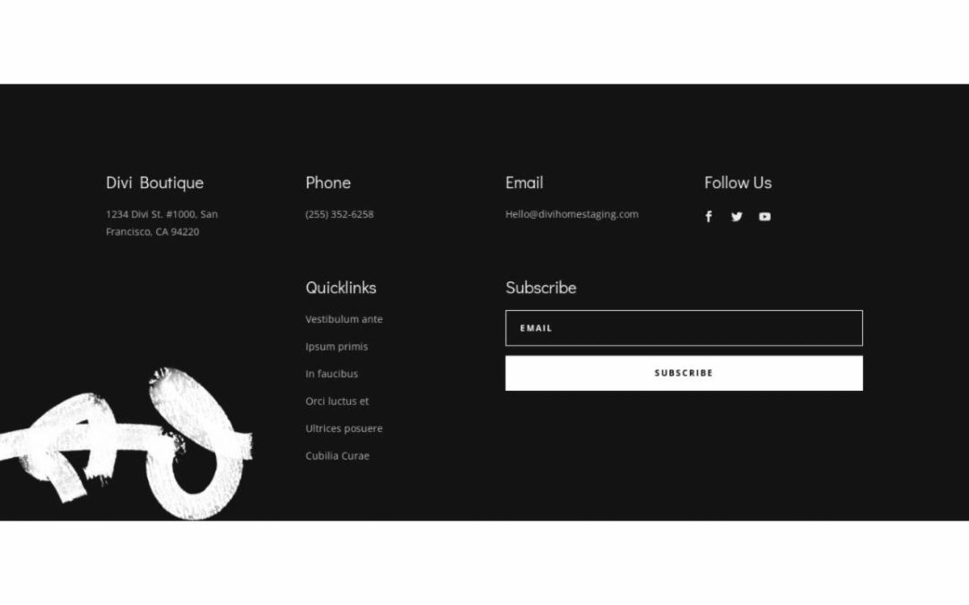 ET – Clothing Store Home Page – Footer