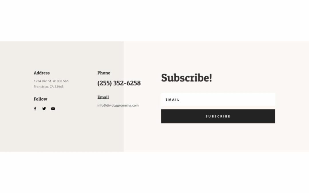 ET – Dog Grooming Home Page – Footer