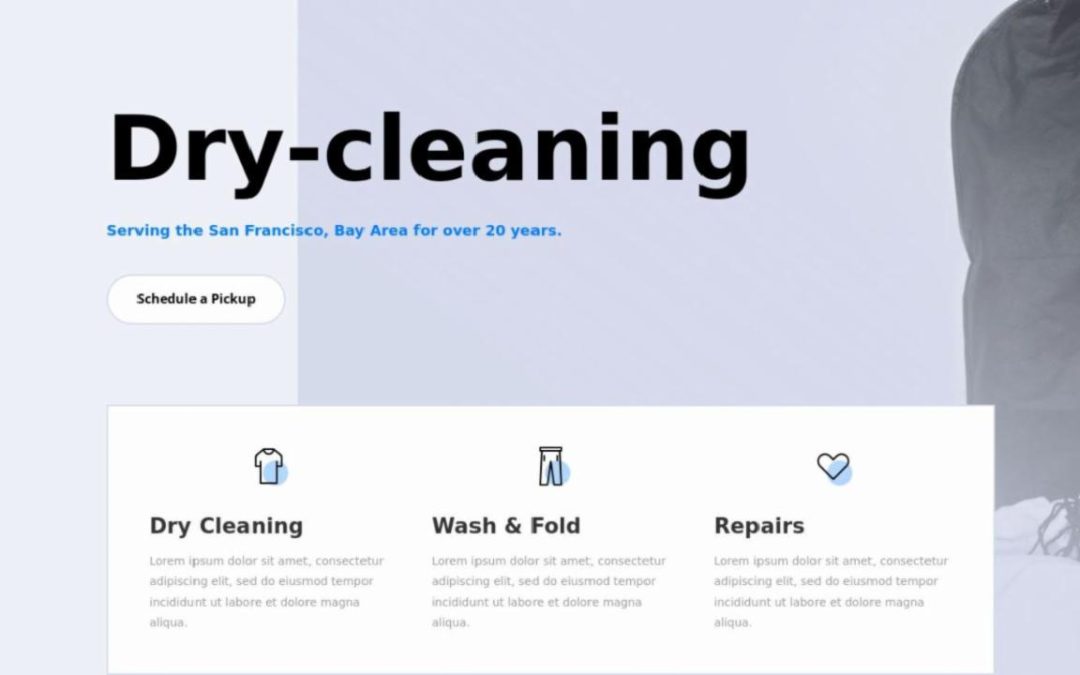 ET – Dry Cleaning Landing Page – Header