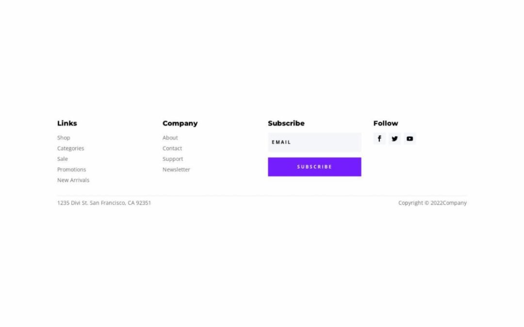 ET – Electronics Store Home Page – Footer