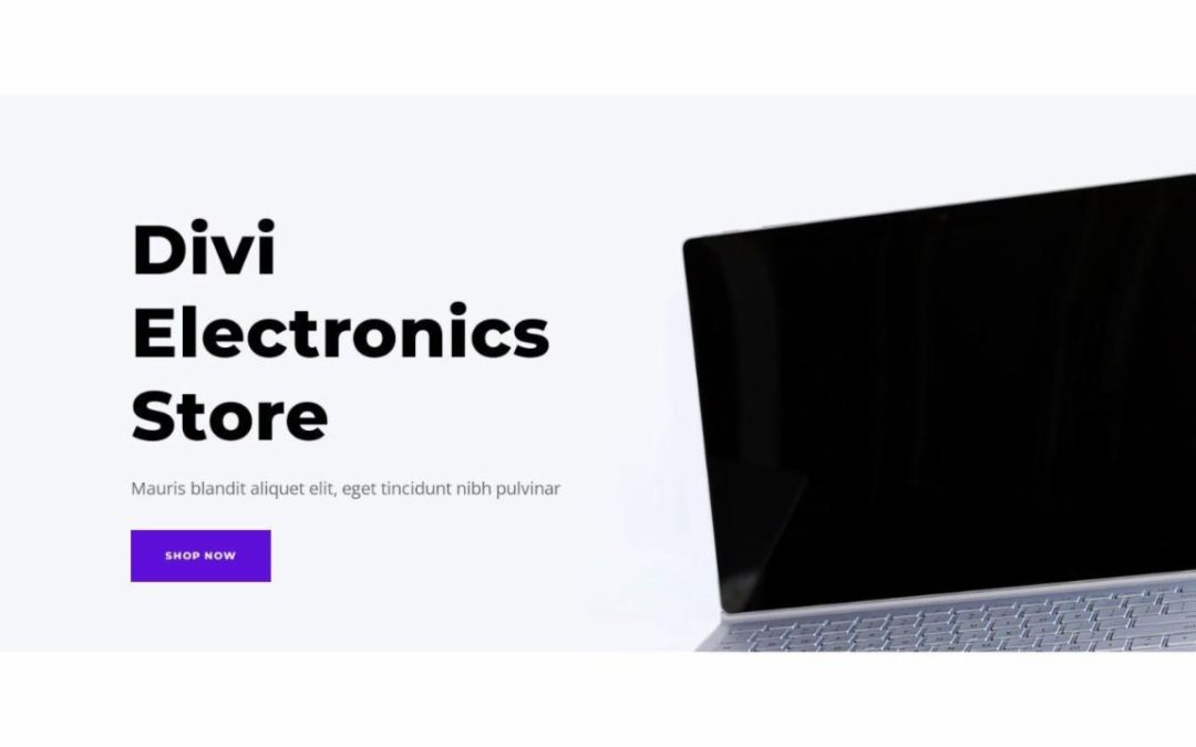 ET – Electronics Store Home Page – Header