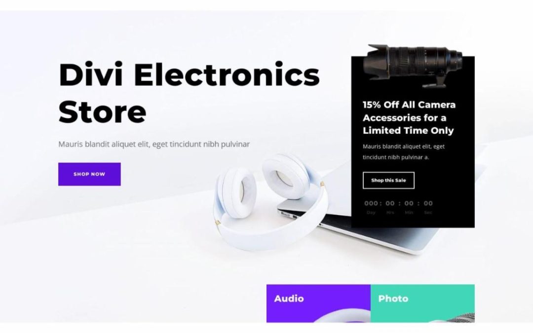 ET – Electronics Store Landing Page – Header