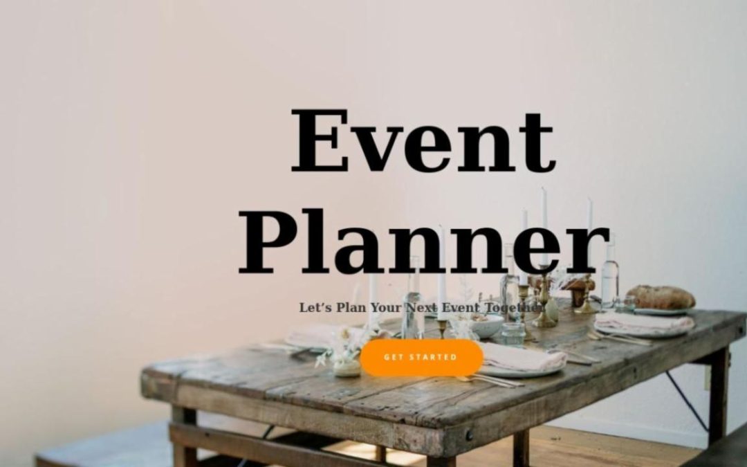 ET – Event Planner Home Page – Header