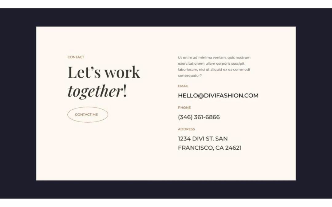 ET – Fashion Designer Home Page – Footer