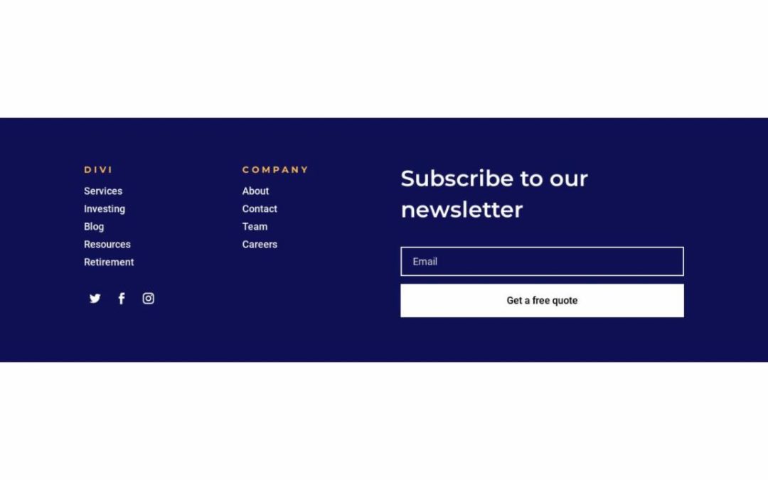 ET – Financial Services Home Page – Footer