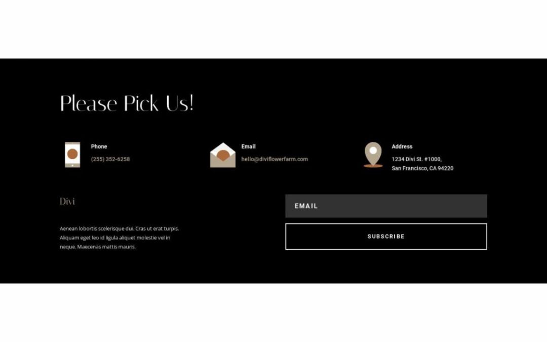 ET – Flower Farm Home Page – Footer