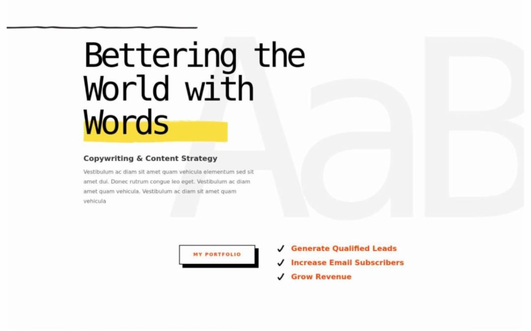 ET – Freelance Writer Landing Page – Header