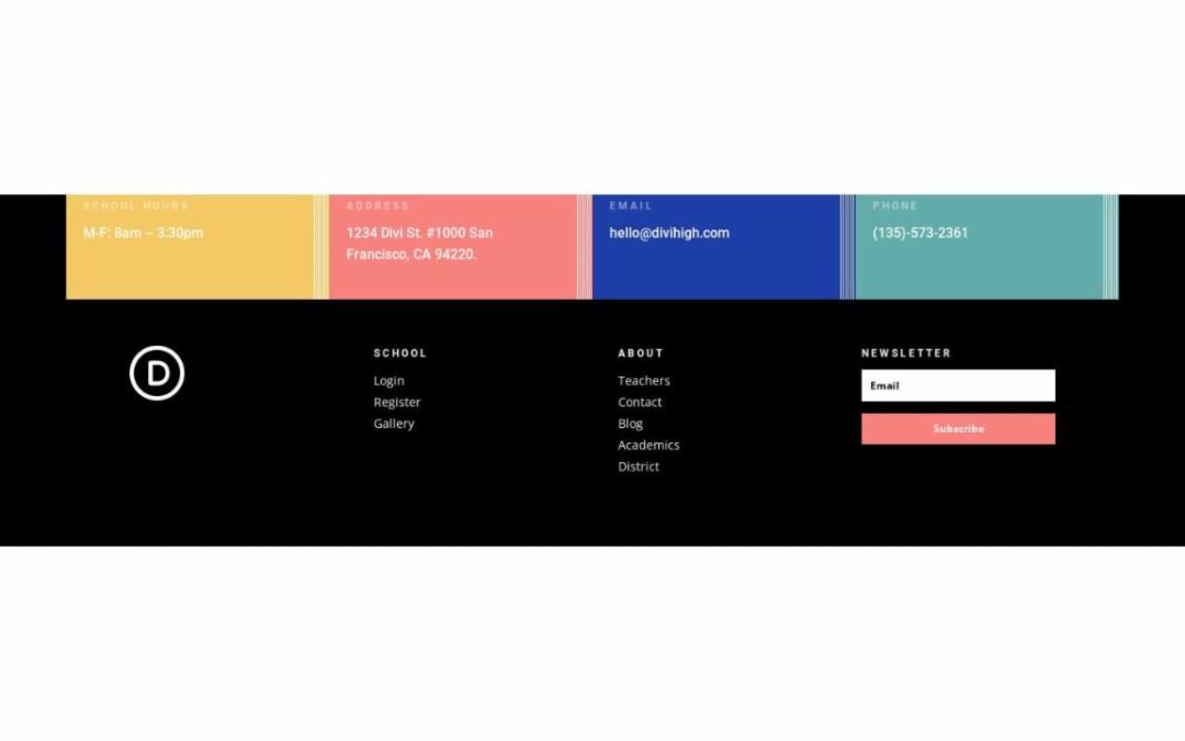 ET – High School Home Page – Footer