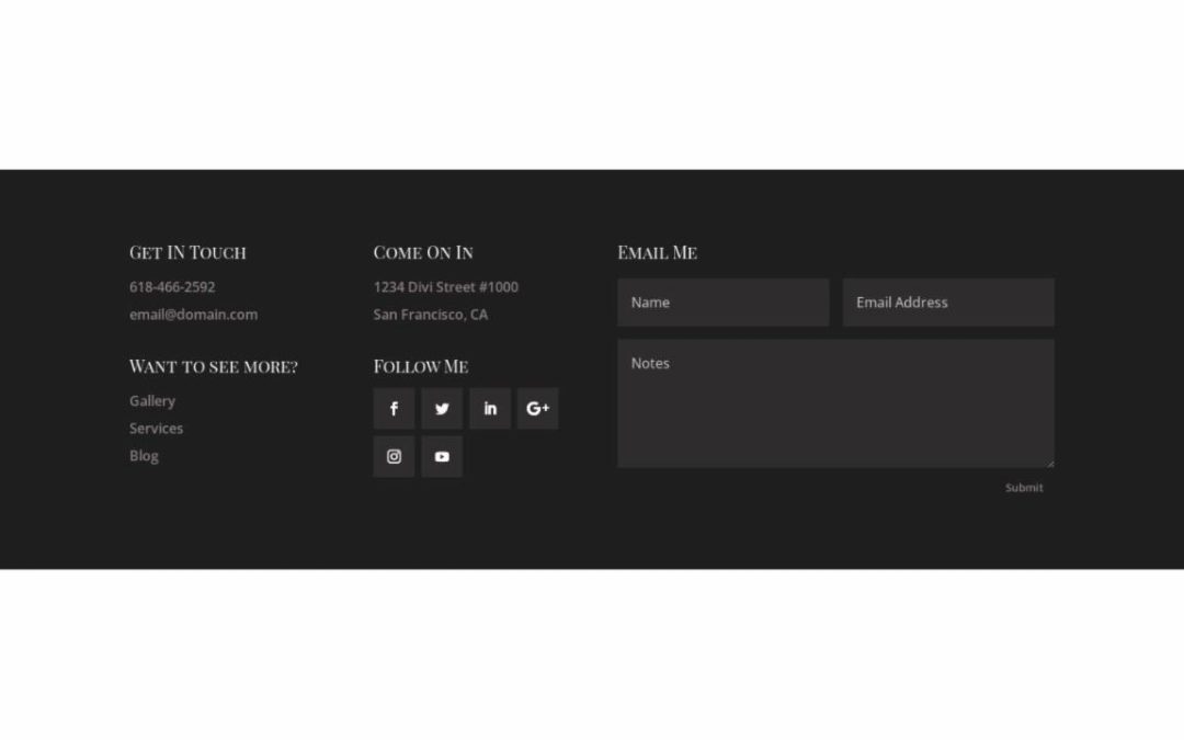 ET – Makeup Artist Home Page – Footer