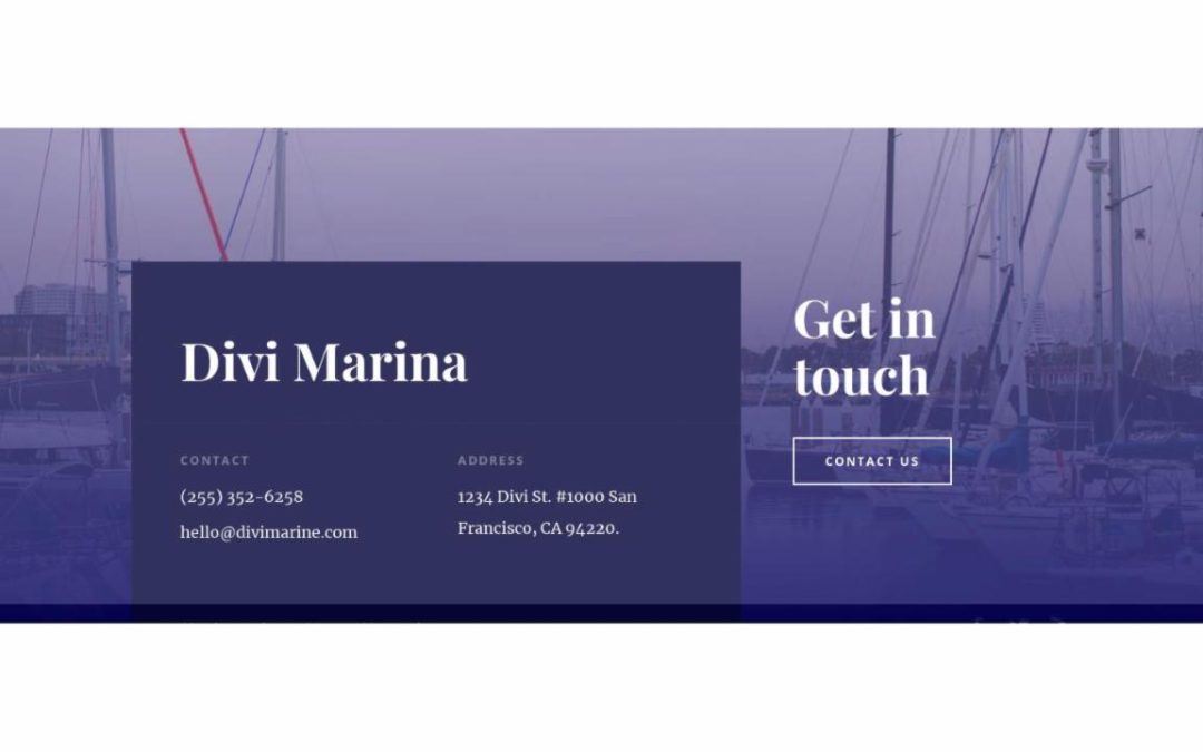 ET – Marina Home Page – Footer