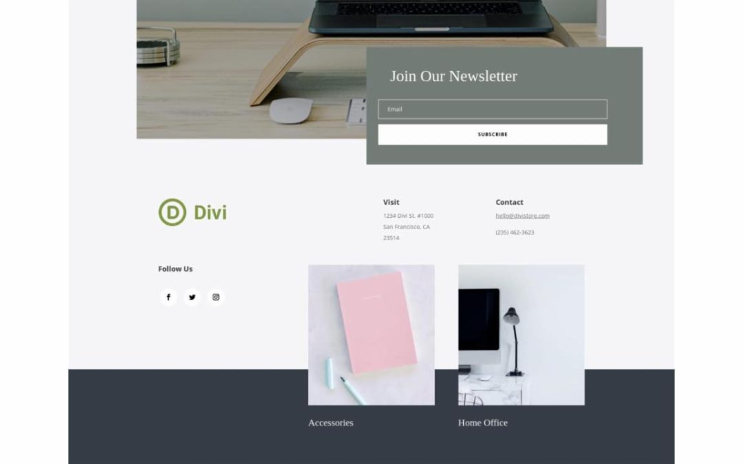 ET – Online Store Home Page – Footer