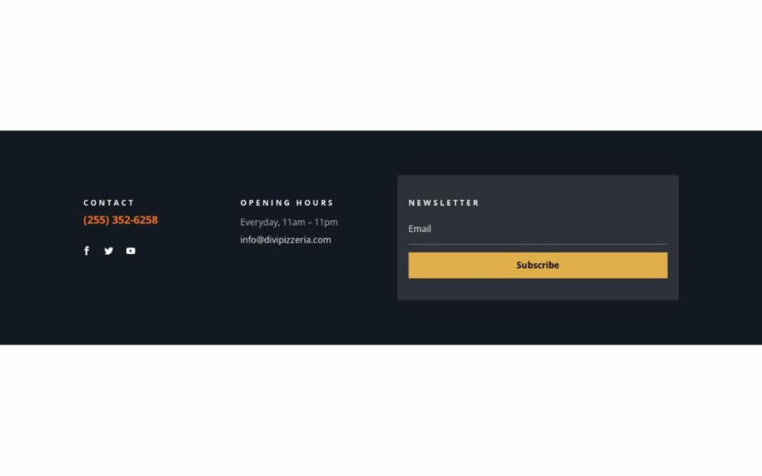 ET – Pizzeria Home Page – Footer