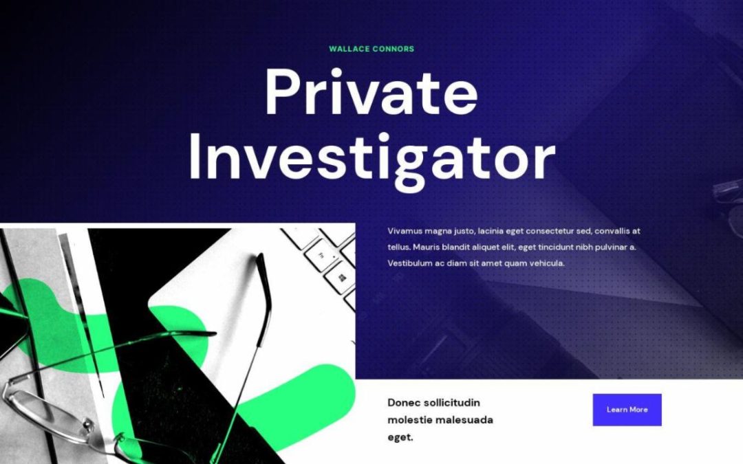 ET – Private Investigator Home Page – Header