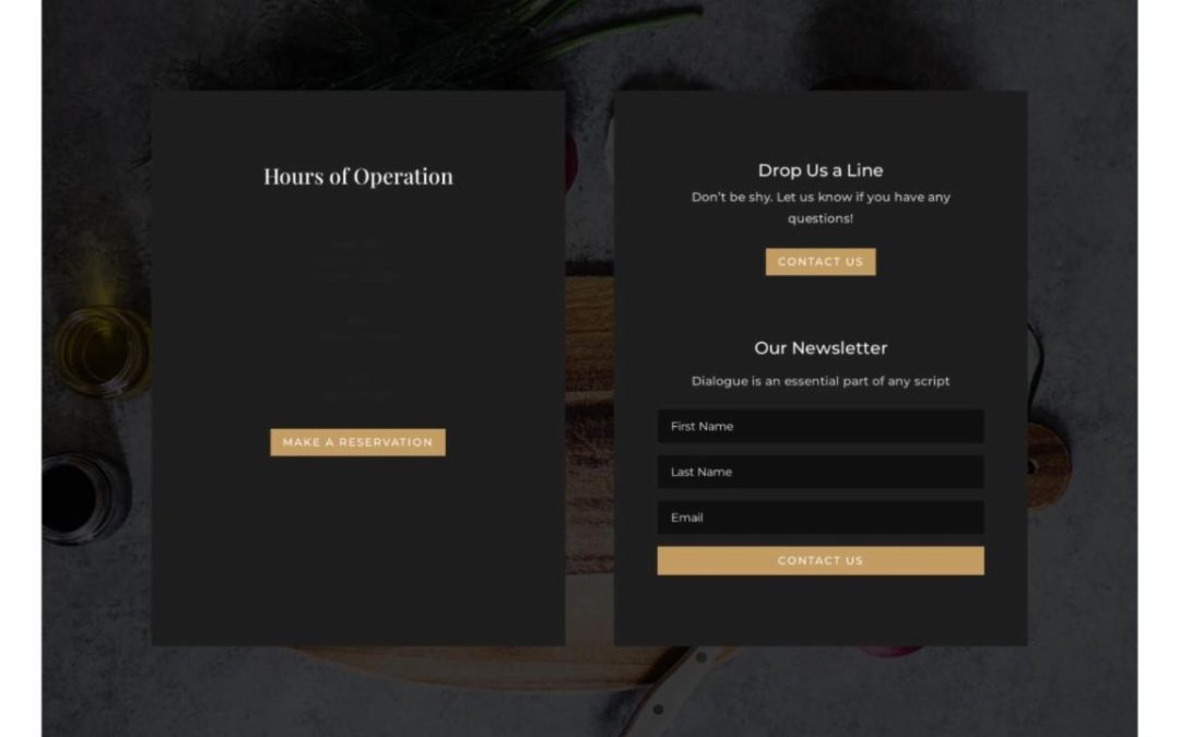 ET – Restaurant Home Page – Footer
