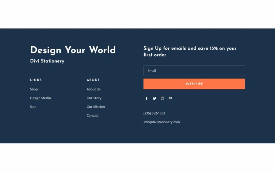 ET – Stationery Shop Home Page – Footer