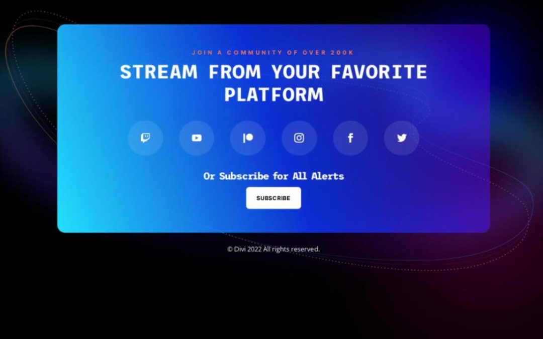 ET – Streamer Home Page – Footer