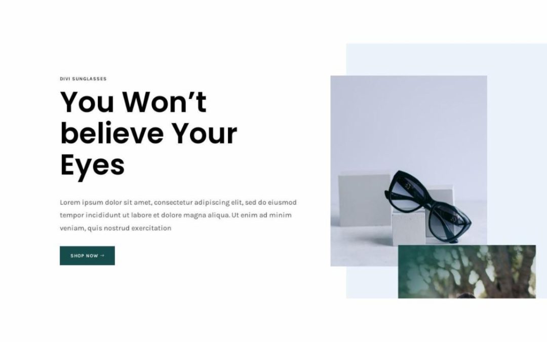 ET – Sunglasses Shop Landing Page – Header