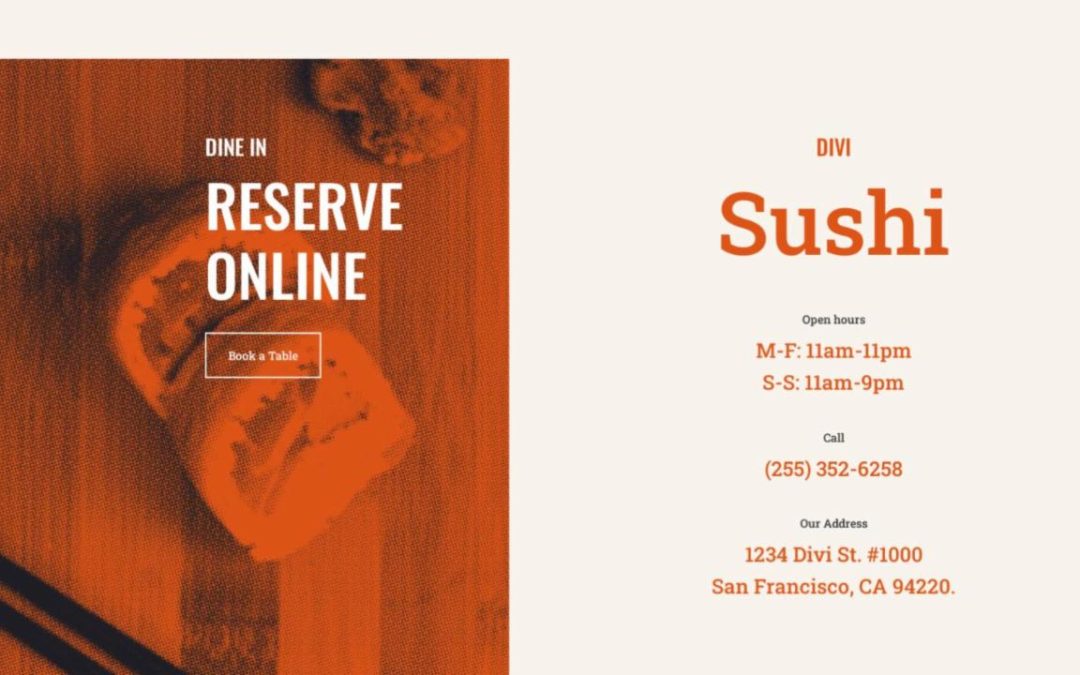 ET – Sushi Restaurant Home page – Footer