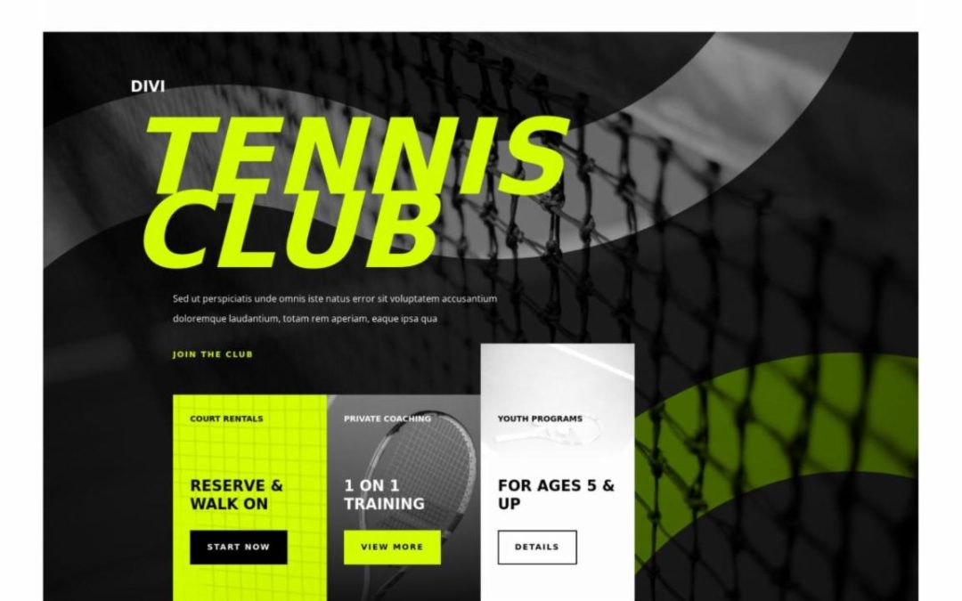 ET – Tennis Club Landing Page – Header
