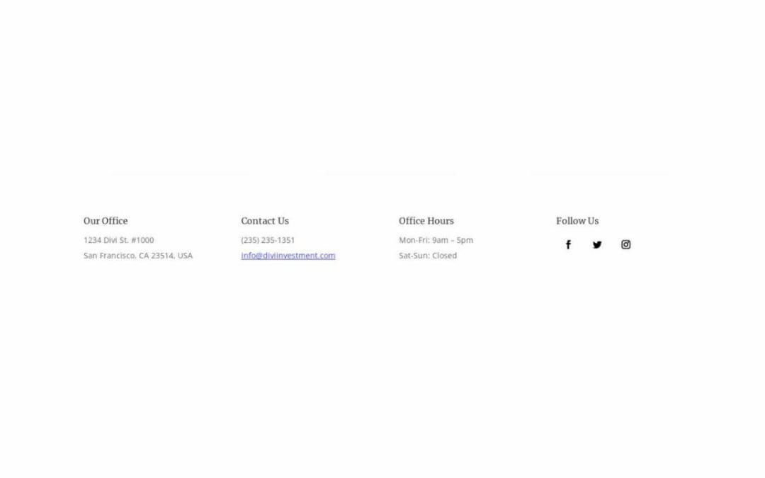 ET – Venture Capital Firm Home Page – Footer