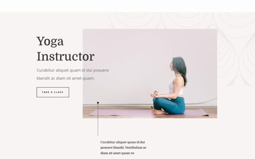ET – Yoga Instructor Landing Page – Header
