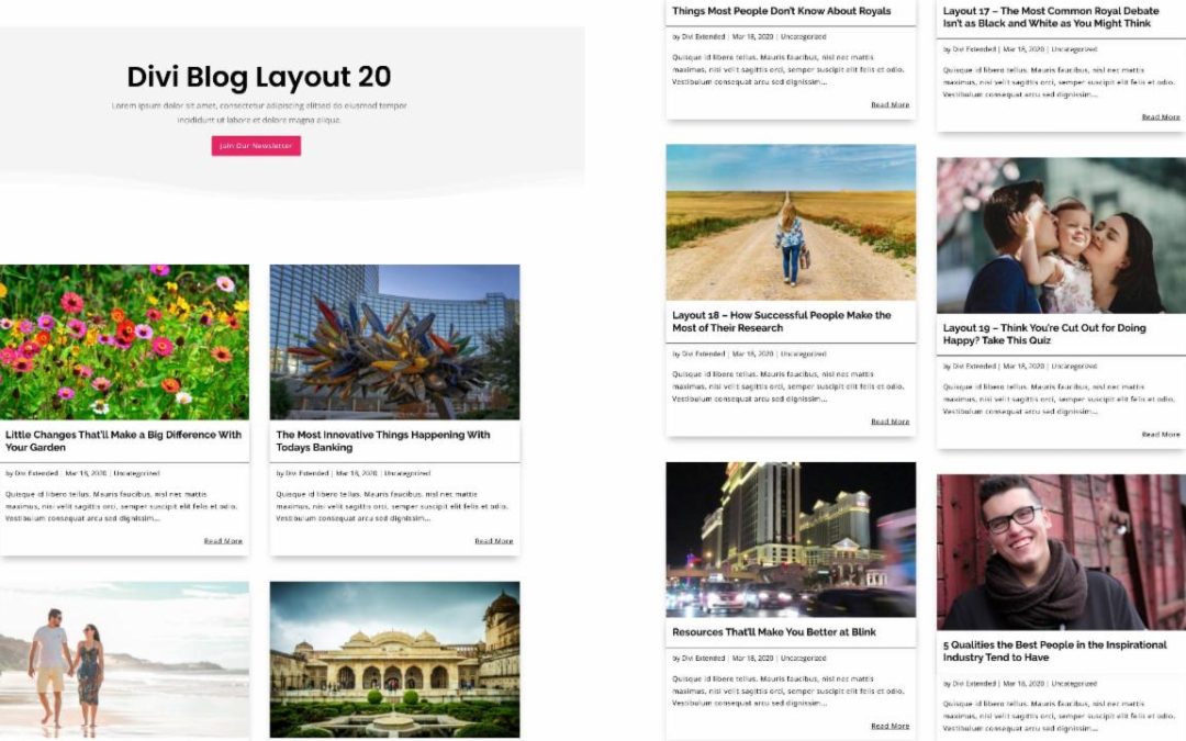 D+ Divi Blog Layout 20