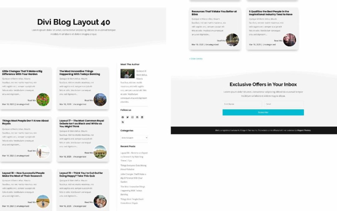 D+ Divi Blog Layout 40