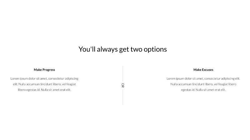D+ Content – Vertical Separator You got two options