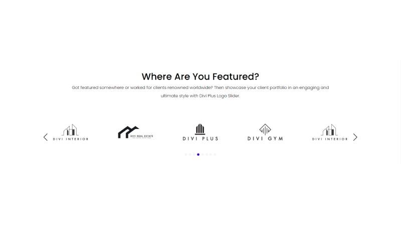 D+ Logo Slider – Where Are You Featured?