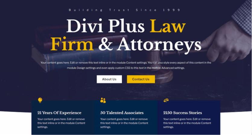 D+ Hero – Law Firm