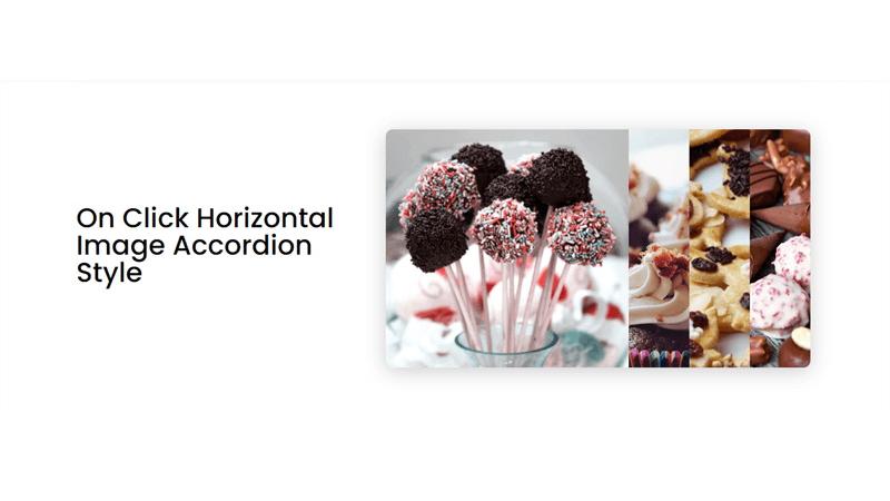 D+ Image – On Click Horizontal Image Accordion Style