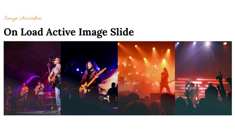 D+ Image Accordion – On Load Image Active
