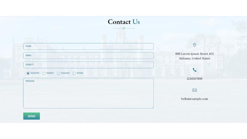 D+ Contact – University Contact Us