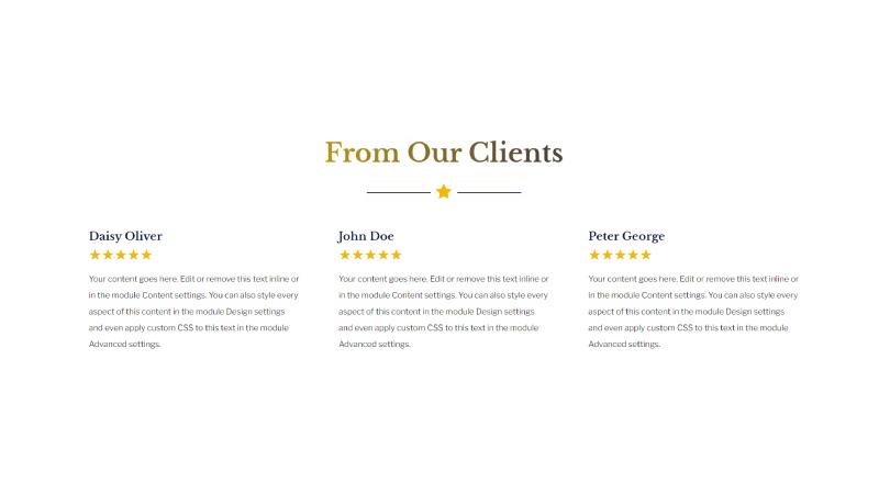 D+ Star Rating – From Our Clients