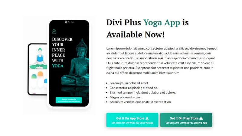 D+ DP Button – Yoga App