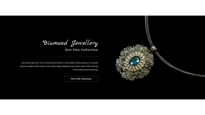D+ Divi Hero Section Layout for Jewellery