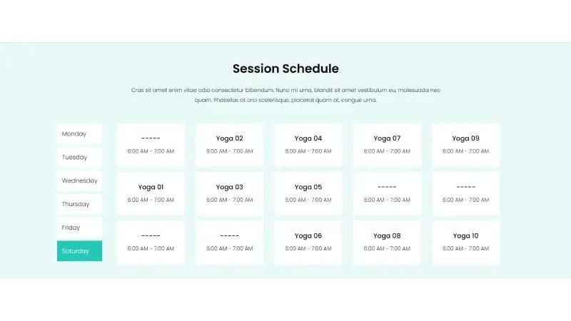 D+ Session Schedule