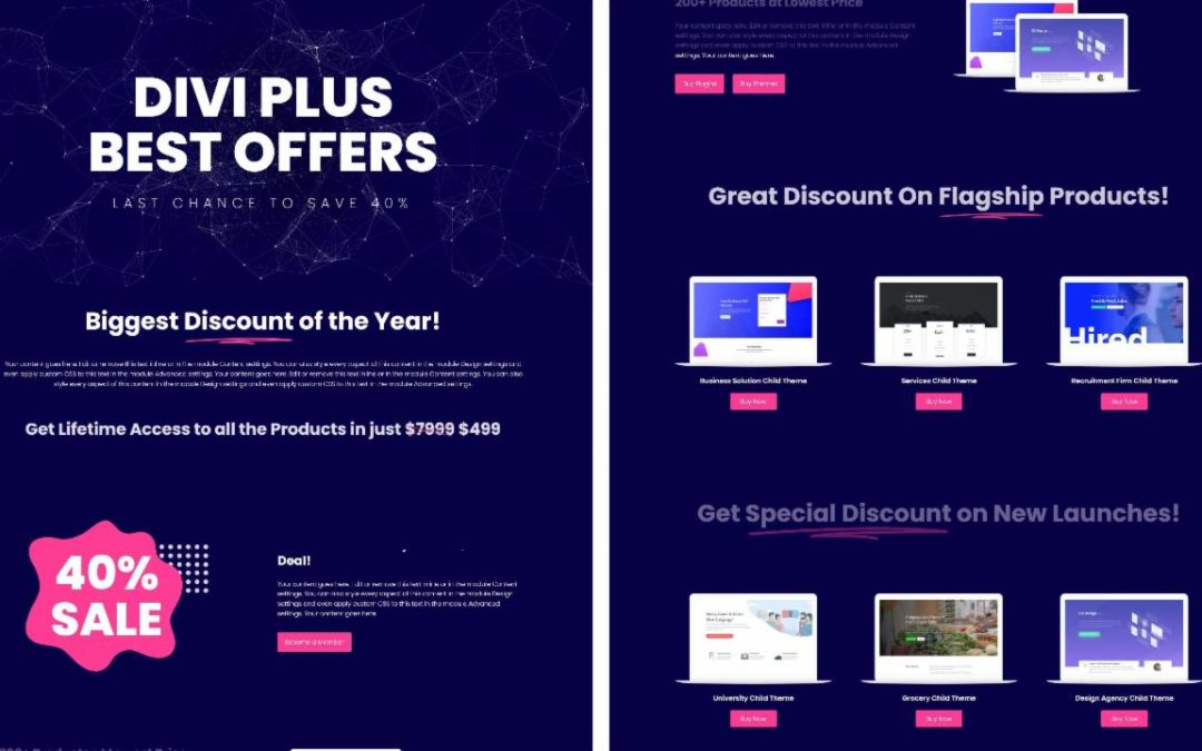 Divi Plus – Sale