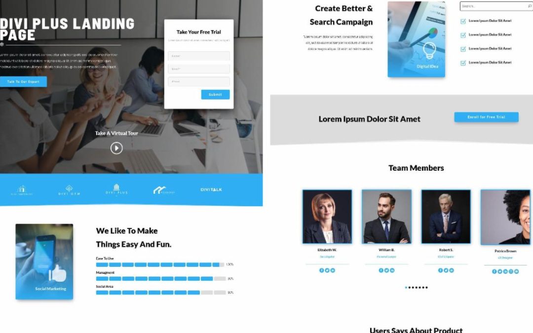 Divi Plus – Landing Page