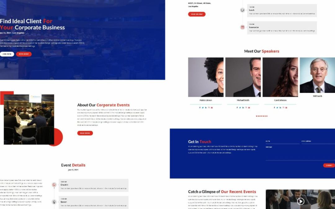 Divi Plus – Corporate Event