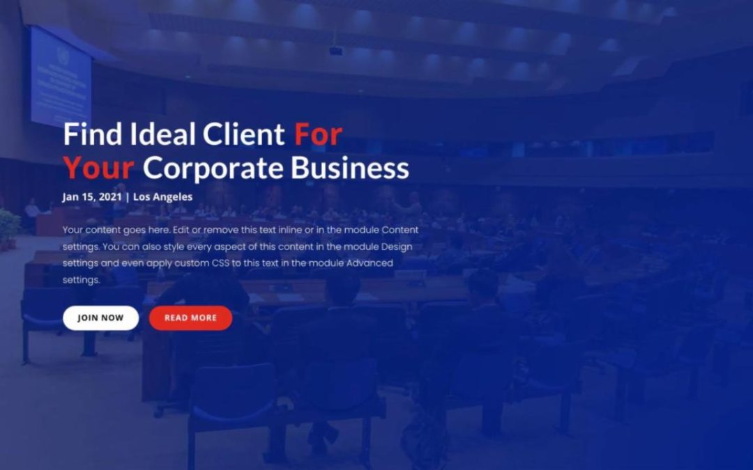 Divi Plus – Corporate Event #0