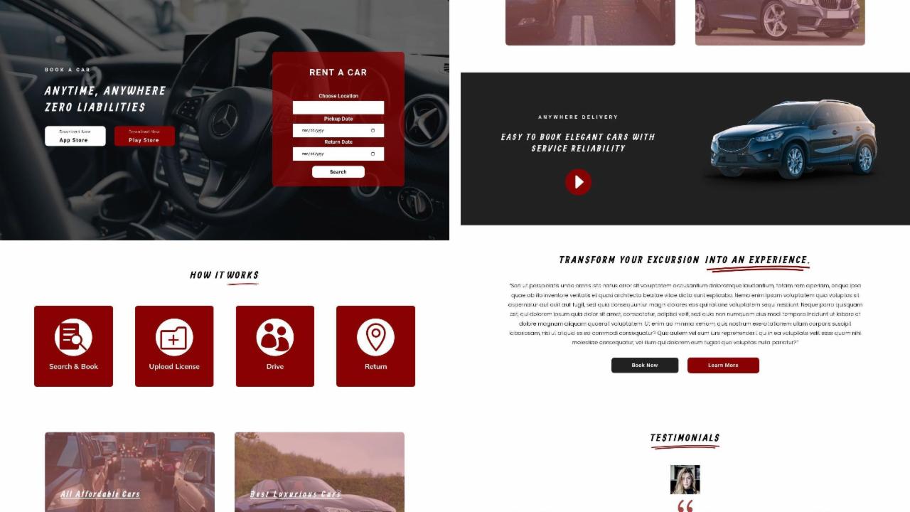 Divi Plus - Rent a Car - Divi Free / Layouts Divi