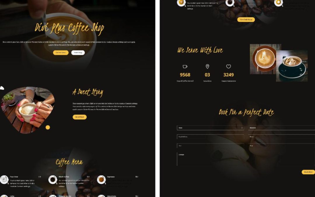 Divi Plus – Coffee Shop